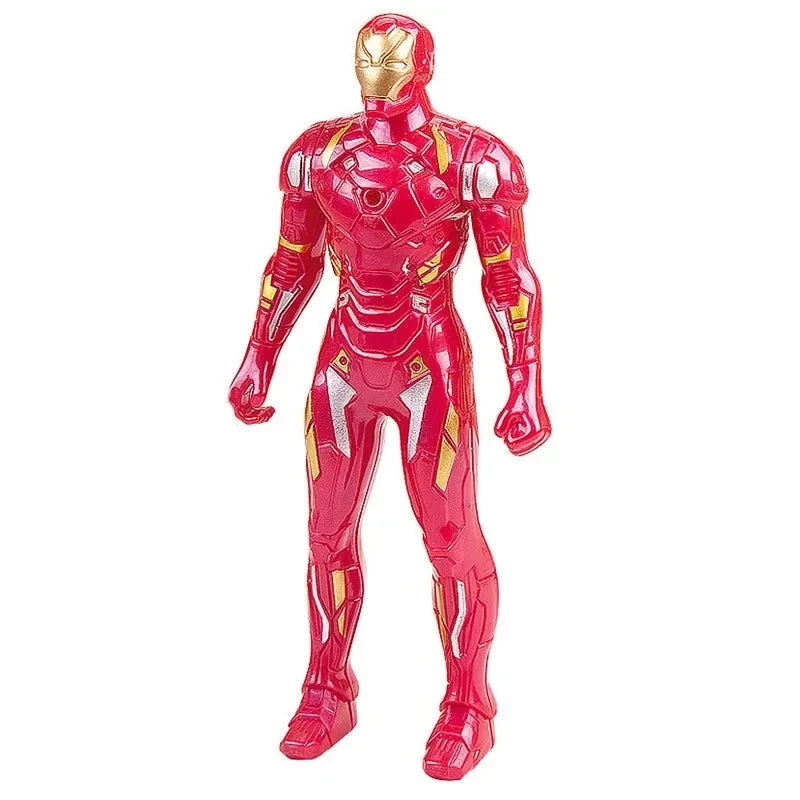 17 cm crianças brinquedos marvel anime figuras spiderman hulk figura de ação homem de ferro dos desenhos animados crianças brinquedo presente natal brilho boneca hobbies