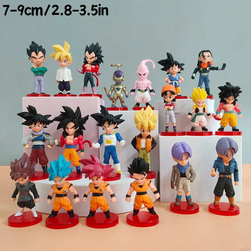 0 estilos dragon ball z super saiyan goku anime figura brinquedos mini majin buu broli vegeta mangá ação pvc modelo bonecas presentes crianças