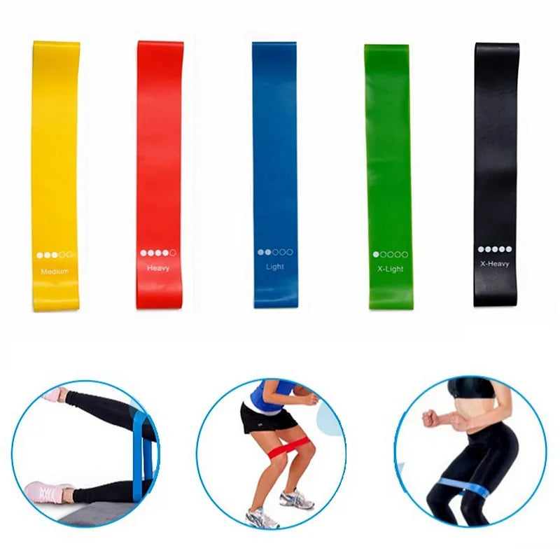 5 pçs/set yoga resistência faixas de borracha musculação faixas elásticas pilates exercício treino bandas expansor cinto equipamentos fitness