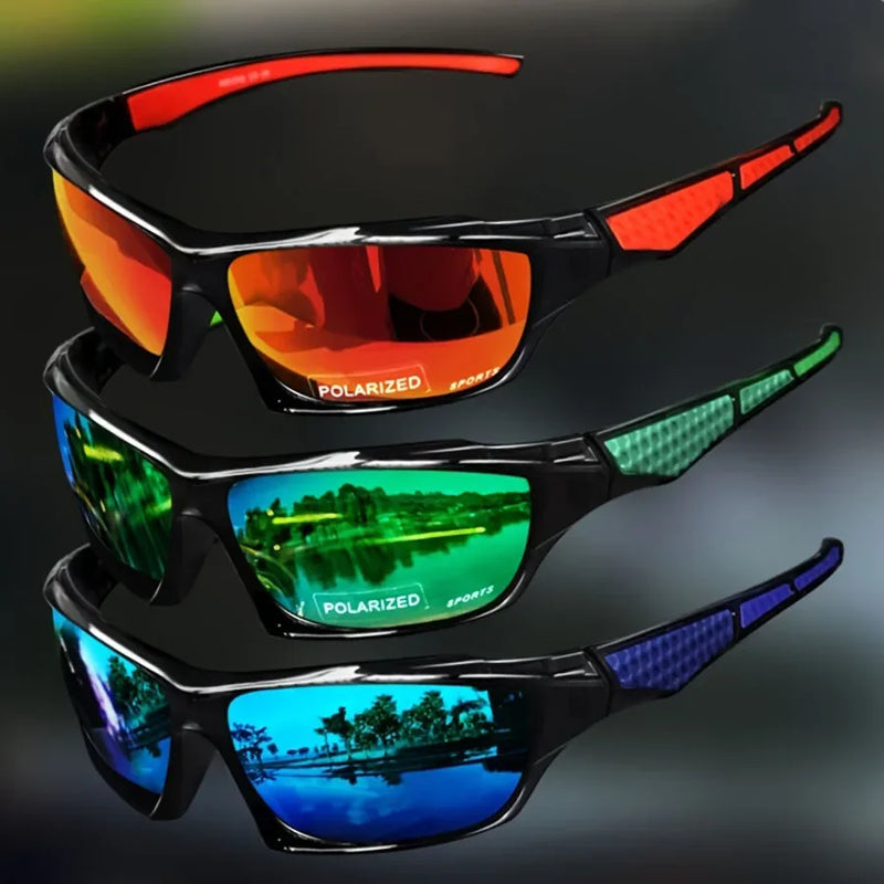 Moda esportes óculos de sol polarizados proteção uv óculos personalizados armação redonda metal masculino e feminino uv400 óculos