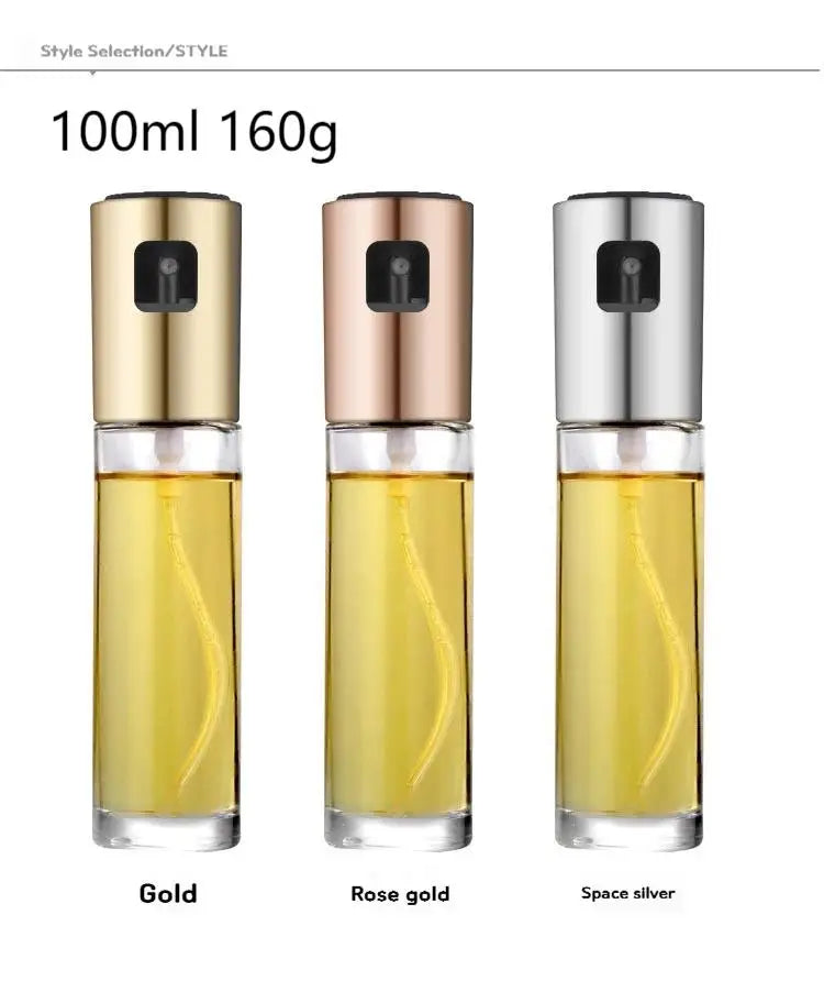 1pc 100ML Olive Oil Sprayerl, Stainless Steel Spray Bottle Spray, Kitchen Cooking Oil Spray, Glass Oil Can