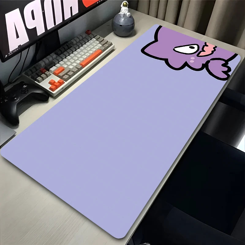 Tapete de teclado colorido Gaming, Japão fresco Anime Mouse Pad, P-Pokemon Mat Mesa, PC G-Gengar Gamer Gabinete Mousepad, XXL, Preto