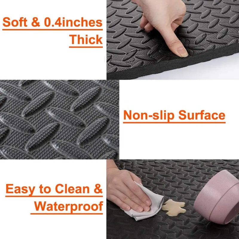 EVA Interlocking Foam Floor Tiles Mat, Puzzle Fitness Mat, Proteção esportiva, Yoga Home Gym Equipment, Tapete antiderrapante para crianças