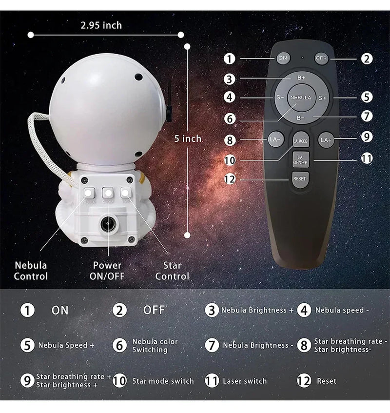 Estrela projetor galáxia luz da noite astronauta espaço projetor estrelado nebulosa teto lâmpada led para o quarto casa decorativa crianças presente