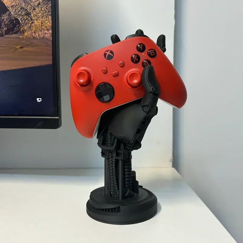 Robótico Mão Estátua Game Controller Stand, suporte para Ps5s, Xboxs Série, Creative Desktop Decorações, Home Decor