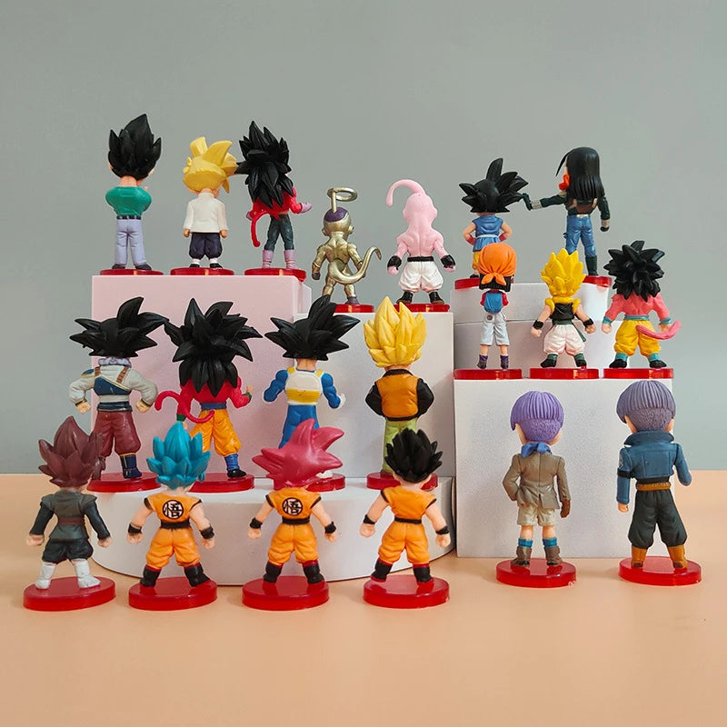 0 estilos dragon ball z super saiyan goku anime figura brinquedos mini majin buu broli vegeta mangá ação pvc modelo bonecas presentes crianças