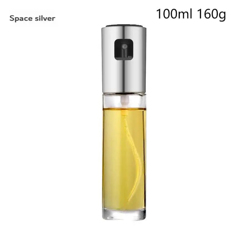 1pc 100ML Olive Oil Sprayerl, Stainless Steel Spray Bottle Spray, Kitchen Cooking Oil Spray, Glass Oil Can