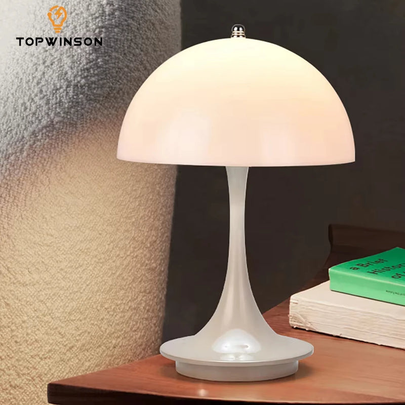 Lâmpada De Mesa De Cogumelo LED, Quarto De Cabeceira Lâmpadas